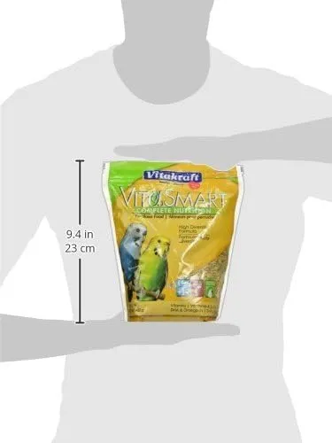 Vitakraft Vita Smart Gourmet Parakeet Food - Vitamin-Fortified - Daily Pet Bird Food 2 Pound (Pack of 1)