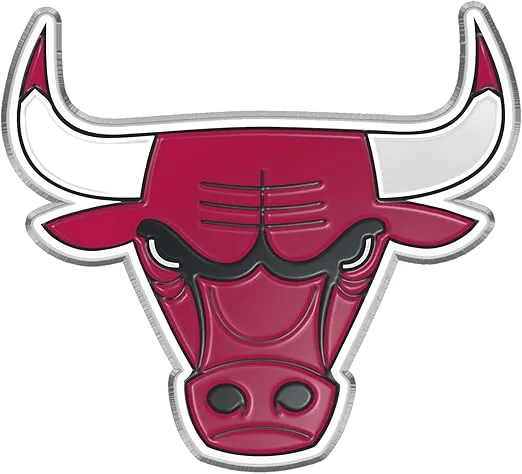 FANMATS 60426 Chicago Bulls Heavy Duty Aluminum Embossed Color Emblem