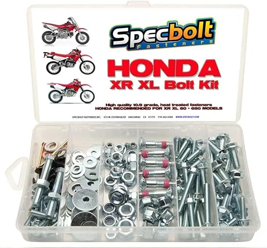 150pc Specbolt Brand Bolt Kit for Maintenance Dirtbike Fasteners fits: Honda XR50 XR80 XR100 XR185 XR200 XR250 XR400 XR500 XR600 XR650 and XR XL Models 50 80 100 185 200 250 400 500 600 650