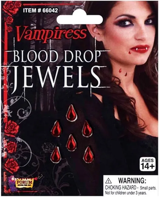 Vampiress Blood Drop Jewel Adult Red One-Size