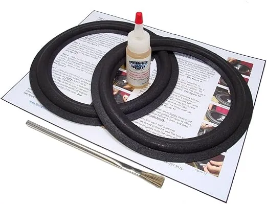 8" Foam Surround Edge Repair Kit - 2 Speaker Kit - Compatible with Advent 4, 9, 1008, A-1028, A1028, 2000, 2002, 3002, 2201710, 2202320, 2202330, 2202480, 2202571, Many More