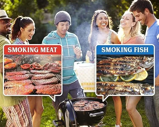 Zorestar Smoker Chips Variety Pack - 6pcs Wood Chips for Smoker - Apple, Cherry, Alder, Oak, Maple, Peach Wood Chips for BBQ Grilling - 100% Pure Smoker Chips for Meat, Fish, Vegetables (0.6 Lb Each)