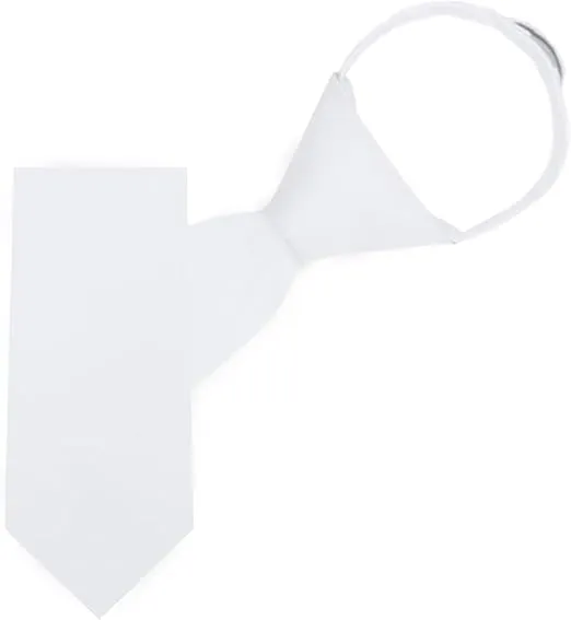 Jacob Alexander Boy's 11" Pretied Solid Color Zipper Tie