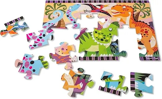 Melissa & Doug Dinosaur Dawn Jumbo Jigsaw Floor Puzzle (24 pcs, 2 x 3 feet) - FSC Certified