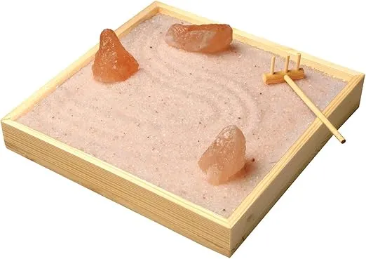 Himalayan Glow Tabletop Zen Garden Himalayan Pink Salt, Best Home Decor Gift (2-3 lbs) by WBM