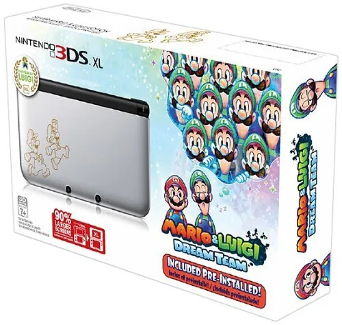 Nintendo 3DS XL Handheld System with Mario & Luigi Dream Team Limited Edition - Silver (Renewed)