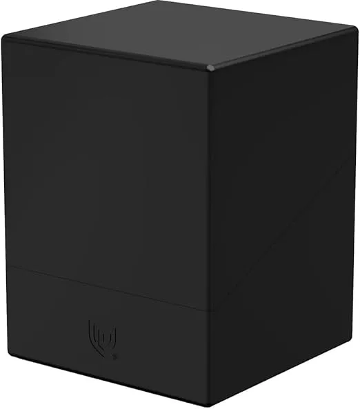 Ultimate Guard Boulder Solid 100+, Deck Case for 100 Double-Sleeved TCG Cards, Black, Secure & Durable Storage for Trading Card Games, No Transparency