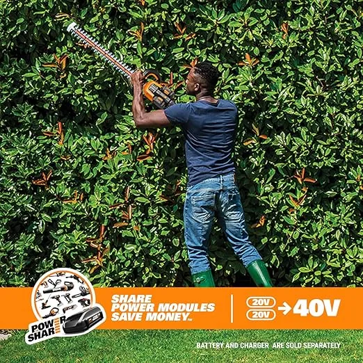 WORX 40V 24" Hedge Trimmer (Tool Only)