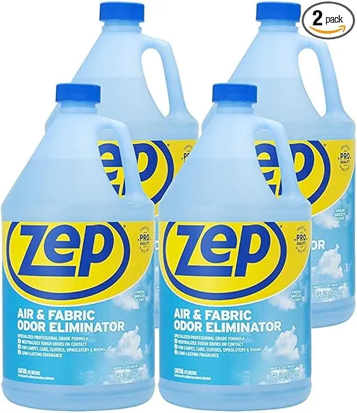 Zep Air Freshener and Fabric Odor Eliminator - Fresh-Breeze Scent - 1 Gallon (Case of 4) ZUAIR128 - Long-lasting Fragrance that Neutralizes Tough Odors on Contact