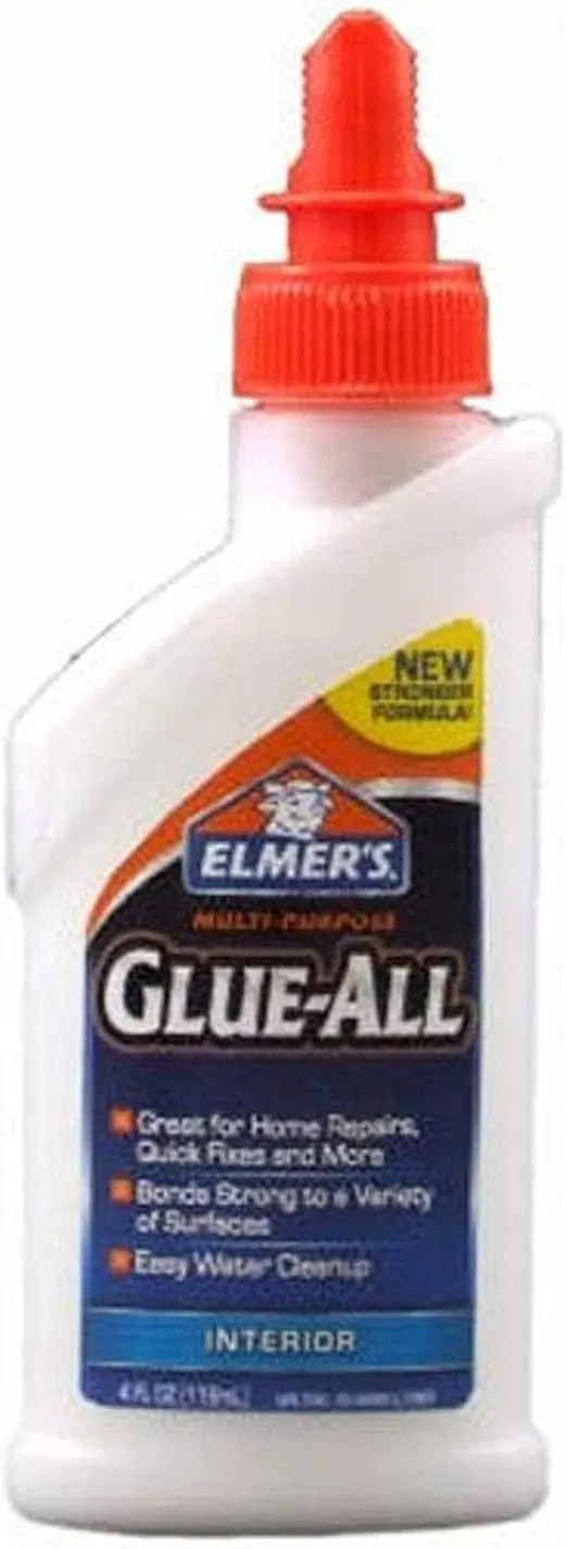 Elmer's Products Elmer's E3810 Multi-Purpose Glue-All, 4 Ounces, 4 oz, White, 4 Fl Oz