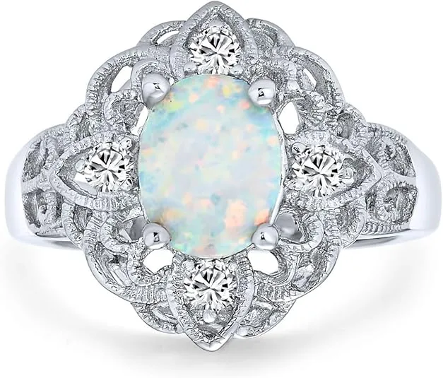 Trendy Vintage Antiqued Style Filigree Statement Oval Dyed Green Jade Armor Full Finger Ring For Women Oxidized .925 Sterling Silver