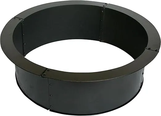 Blue Sky Outdoor Living 28" Round Heavy-Gauge Steel Fire Ring, Portable Compact Outdoor Fire Ring, Black