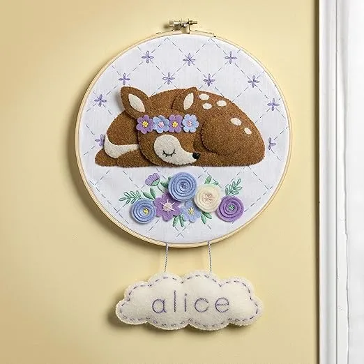 Bucilla Woodland Floral Wall Hanging Felt Kit