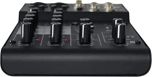 Rockville RockMix 4 Channel Mic/Instrument Pro Recording Mixer+USB Interface/EQ