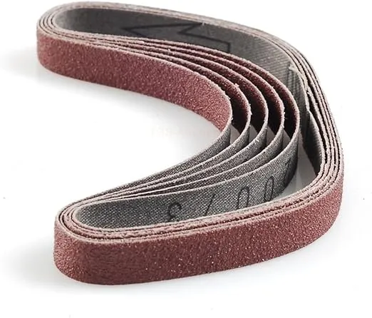 Proxxon 28582 Replacement sanding belts for BSL 115/E, 13" x 13/32", 120 grit, 5 pcs. , Red