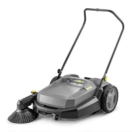 Kärcher Commercial Push Sweeper with 1 Bristle Brush 12 Gallon - 28" Working Width - Perfect for Dry and Wet Conditions - Professional Outdoor Sweeper - KM 70/20 C