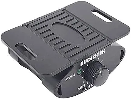 Audiotek AT-AP100 1/2 Din Car Audio Digital Bass Processor & Sound Restoration, Crossover for Car Subwoofer Tuners w/Bass Knob Input 15V RMS and Maximum Output 13.5V Peak