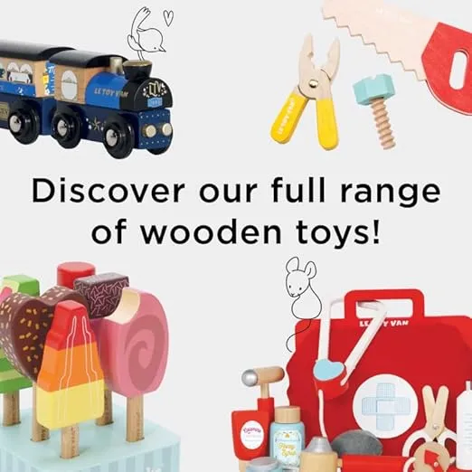 Le Toy Van - Educational Wooden Toy Colourful Wooden Red Barn | Great Interactive Role Play Gifts for A Boy Or Girl - 3+ Years