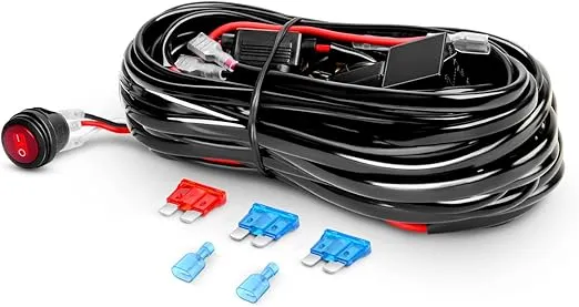 Nilight 20 Inch 126W Spot Flood Combo LED Light Bars Off-Road Light Mounting Bracket Horizontal Bar Tube Clamp with Off Road Wiring Harness, 2 Years Warranty, White