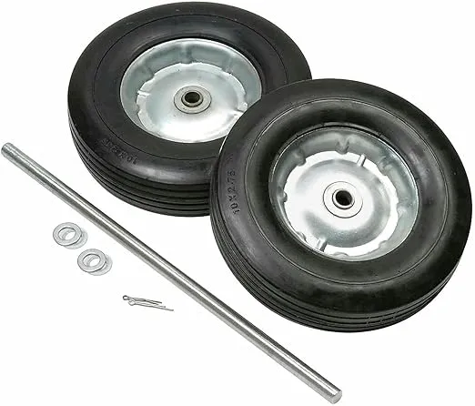 Global Industrial Replacement Semi-Pneumatic 10 Inch Hand Truck Wheel Kit