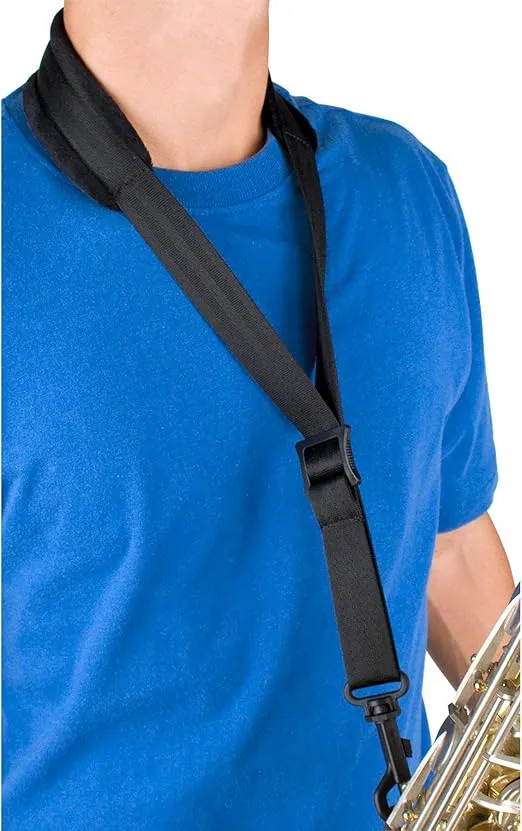 Pro Tec A305P 24-Inch Tall Padded Saxophone Neck Strap with Swivel Snap Black
