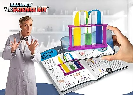 Bill Nye's VR Science Kit - Virtual Reality Kids Science Kit, Book and Interactive STEM Learning Activity Set (Full Version - Includes Goggles) - for Ages 8 and Up