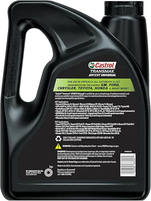 Castrol Transmax ATF/CVT Universal Automatic Transmission Fluid, 1 Gallon, Red, 128 Fl Oz (Pack of 1)