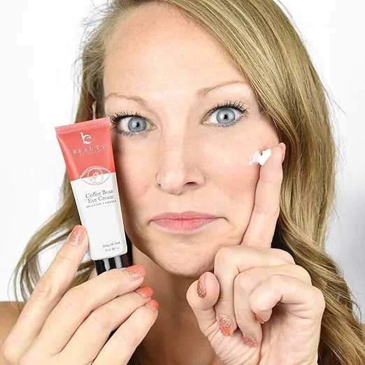 Caffeine Eye Cream for Puffiness & Bags Under Eyes - USA Made with Natural & Organic Ingredients, Under Eye Cream for Dark Circles with Glycerin & Vitamin E, Brightens & Refreshes Under Eye Area
