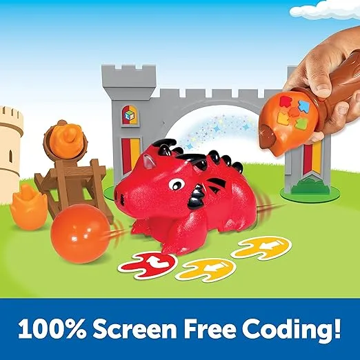Learning Resources Coding Critters MagiCoders: Blazer the Dragon, Screen-Free Early Coding Toy For Kids, Interactive STEM Coding Pet, 22 Piece Set, Ages 4+