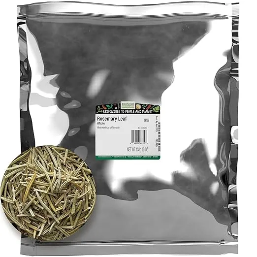 Frontier Co-op Fancy Rosemary Leaf, Whole, 1-Pound Bulk, Pungent, Herbaceous, Fresh Earthy Taste & Aroma, Kosher