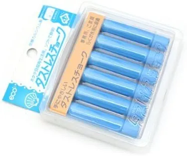 Dustless Chalk, 6-Piece, Blue (DCC-6-BU)