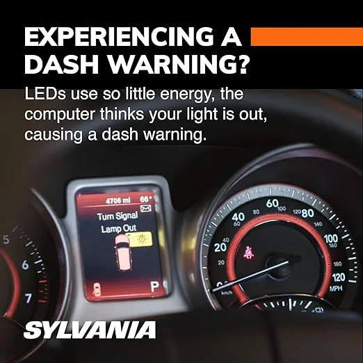 SYLVANIA - Load Equalizer 27 Watt (at 12.8V) - Turn Signal Load Equalizer for LED Light Bulbs, Corrects Hyper Flash & Bulb Out Warning (Pack of 2)