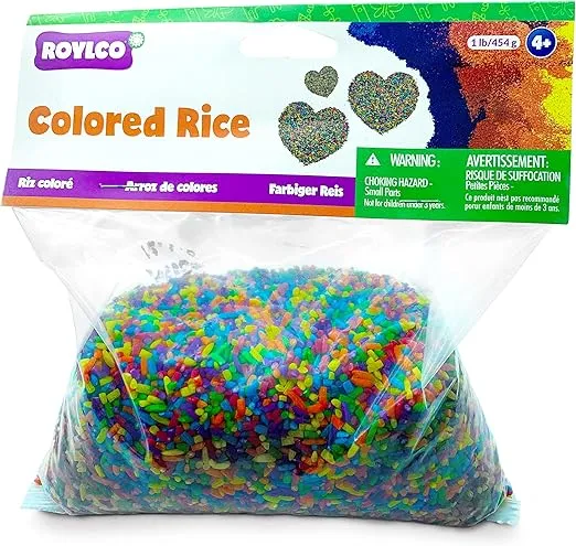Roylco Colored Rice, 1 Lb. Box