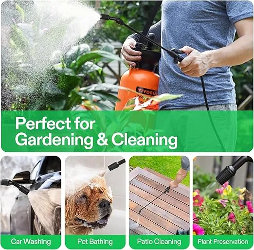 VIVOSUN 1.85-Gallon Pump Pressure Sprayer, Pressurized Lawn & Garden Water Spray Bottle with Adjustable Shoulder Strap, for Spraying Plants, Garden Watering and Household Cleaning