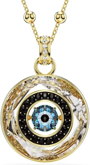 SWAROVSKI Symbolica pendant Evil eye, Medium, Multicolored, Gold-tone plated