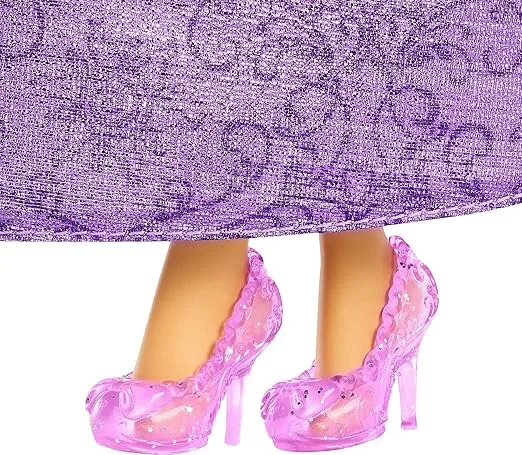 Mattel Disney Princess Toys, Rapunzel Fashion Doll, Sparkling Look with Blonde Hair, Blue Eyes & Tiara Accessory, Inspired by the Movie Tangled