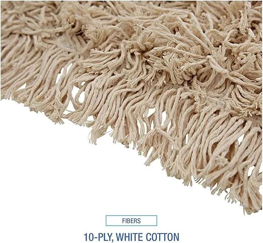 Boardwalk BWK1348 48 in. x 5 in. Hygrade Cotton Industrial Dust Mop Head - White