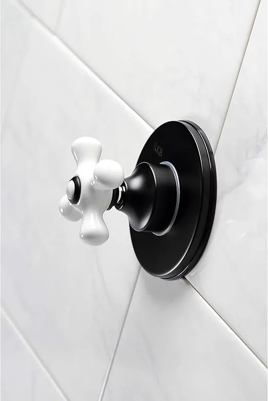 Kingston Brass KS3030PX 3-Way Diverter Valve with Trim Kit, Matte Black