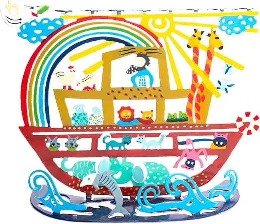Hannukah Menorah Noah’s Ark Laser Cut Design