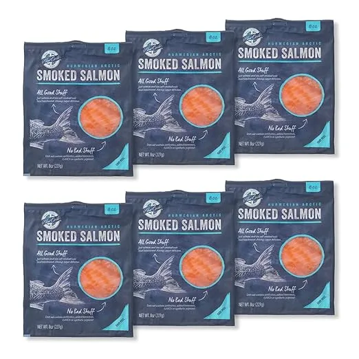 Hardwood Cold Smoked Norwegian Salmon from Blue Circle Foods | Sustainable, Thinly Sliced, Rich in omega-3s | 6 Packs / 3lbs