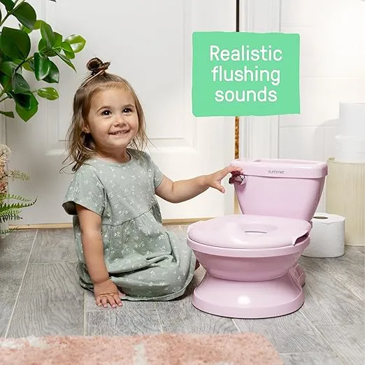 Summer Infant by Ingenuity My Size Potty Pro in Pink, Toddler Potty Training Toilet, Lifelike Flushing Sound, for Ages 18 Months+, Up to 50 Pounds