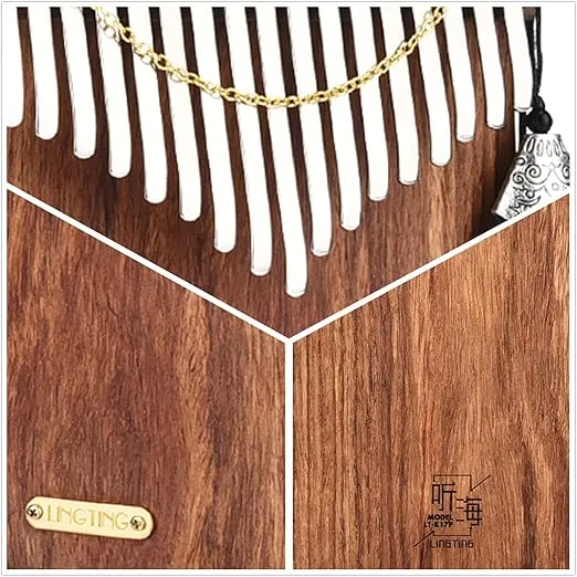 Kalimba 17 keys Thumb Piano Mbira Finger Piano Gift for Kids Adult Beginners Professional(LT-K17P,sea whisperer)
