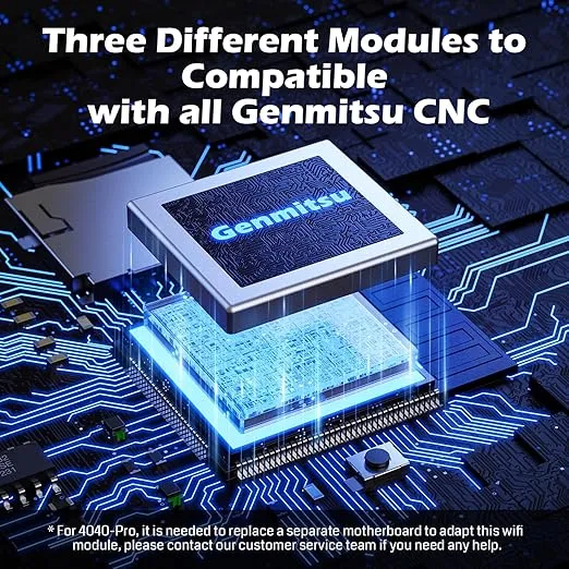 Genmitsu GGW-JTAG Wireless Wi-Fi Module Kit, App G-Code Sending, Remote Control and Monitor CNC Milling Machine Offline Controller for 3018-PROVer