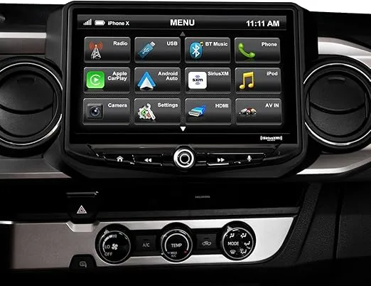 Tacoma (2016-2021) HEIGH10 10" Radio Kit, Plug-and-Play Installation, Apple CarPlay, Android Auto, GPS Navigation, Bluetooth, SiriusXM Ready, 4 Camera Inputs (RB10TAC16B)