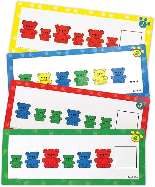 Learning Resources Three Bear Family Sort, Pattern & Play Activity Set, Homeschool Accessory, Counting & Sorting, Ages 3+