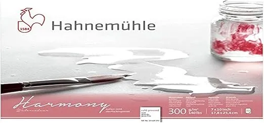 Harmony Watercolour 300g/m², Watercolor Block, Fine Texture, 7x10, 12 fls.