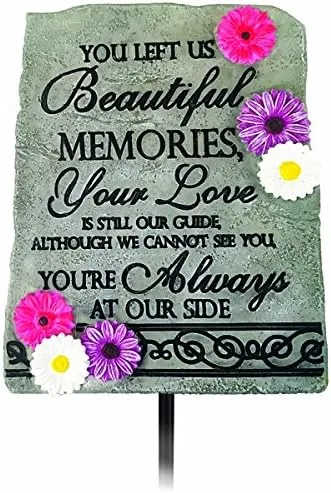 Spoontiques - Beautiful Memories Garden Stake - Garden Décor - Decorative Stake for Lawn and Yard - Multicolored