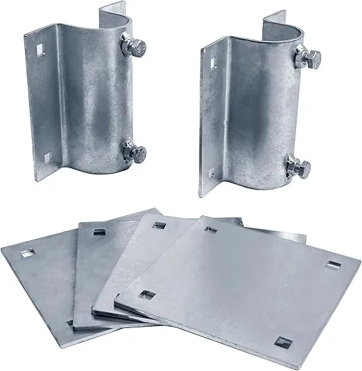 Dock Hardware Galvanized Dock Pipe Leg Holder/Sleeve,Stationary Side Leg Holder Kit with Side Leg Holders and Backer Plates