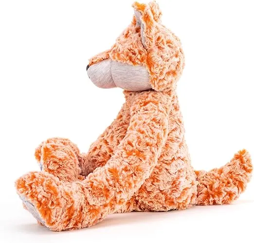 DEMDACO Heartful Hugs Fox Orange 17.5 Inch Weighted Childrens Plush Stuffed Animal