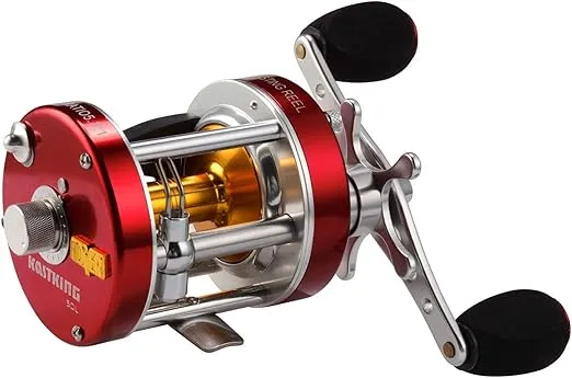 KastKing Rover Round Baitcasting Reel, Perfect Conventional Reel for Catfish, Salmon/Steelhead, Striper Bass and Inshore Saltwater Fishing - No.1 Highest Rated Conventional Reel, Reinforced Metal Body